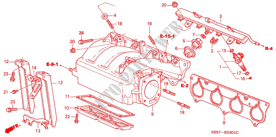 INTAKE MANIFOLD (TYPE R) for Honda CIVIC TYPE R     PREMIUM 3 Doors 6 speed manual 2004