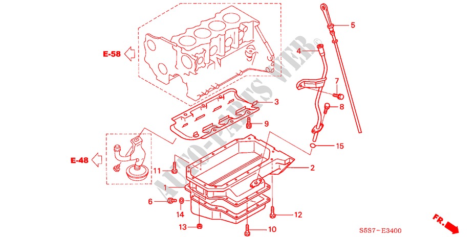 OIL PAN/LEVEL GAUGE (DIESEL) for Honda CIVIC 1.7LS 3 Doors 5 speed manual 2002