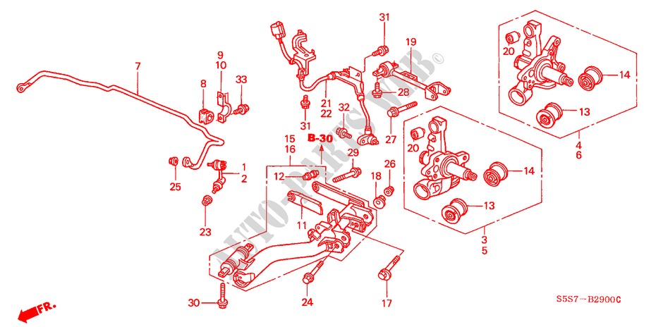 REAR LOWER ARM for Honda CIVIC 1.4S 3 Doors 5 speed manual 2001