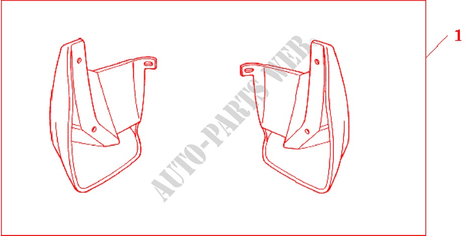 REAR MUD GUARDS for Honda CIVIC 1.4S 3 Doors 5 speed manual 2001