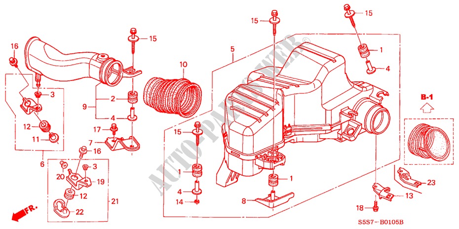 RESONATOR CHAMBER (1.4L/1.6L) for Honda CIVIC 1.4S 3 Doors 5 speed manual 2001