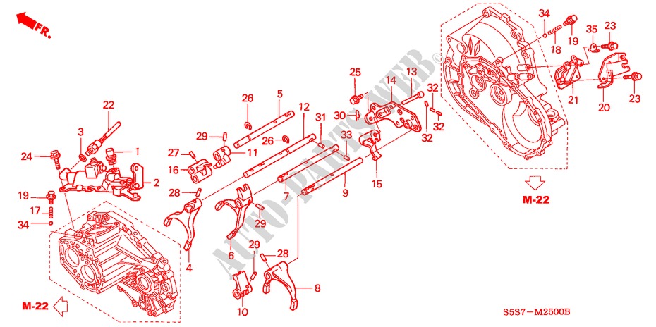 SHIFT ROD/SHIFT ARM (DIES EL) for Honda CIVIC 1.7ES 3 Doors 5 speed manual 2003
