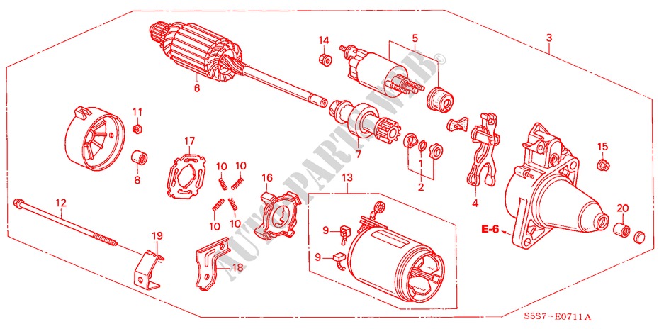STARTER MOTOR (DENSO)(2) for Honda CIVIC 1.4B 3 Doors 5 speed manual 2002