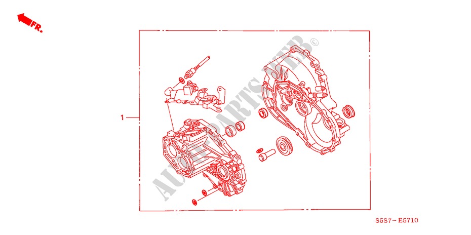 TRANSMISSION GASKET SET (DIESEL) for Honda CIVIC 1.7LS 3 Doors 5 speed manual 2002
