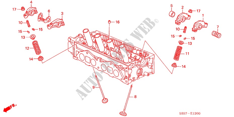 VALVE/ROCKER ARM (1.4L) for Honda CIVIC 1.4B 3 Doors 5 speed manual 2002