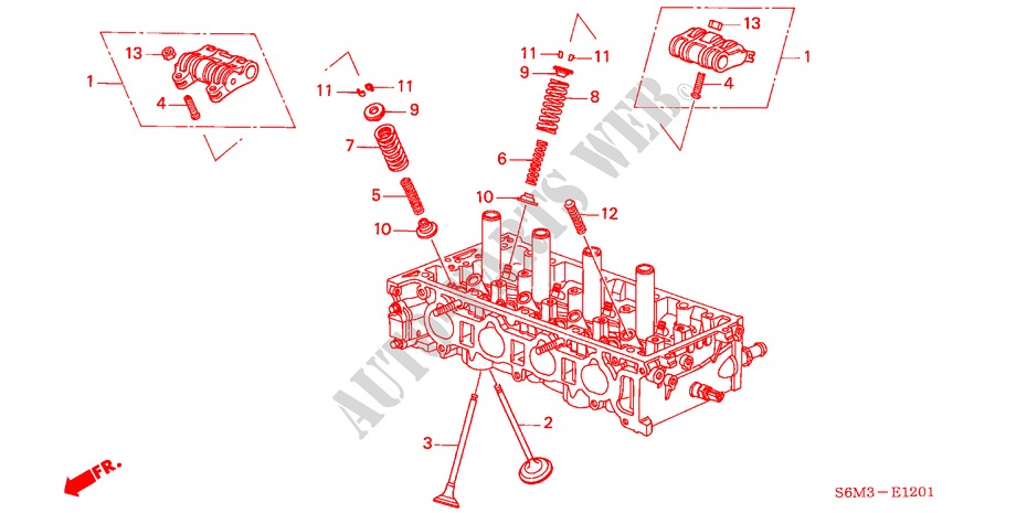VALVE/ROCKER ARM (TYPE R) for Honda CIVIC TYPE R 3 Doors 6 speed manual 2002