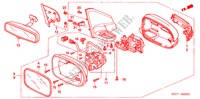 MIRROR (3) for Honda CIVIC 1.4 LS 3 Doors 5 speed manual 2005