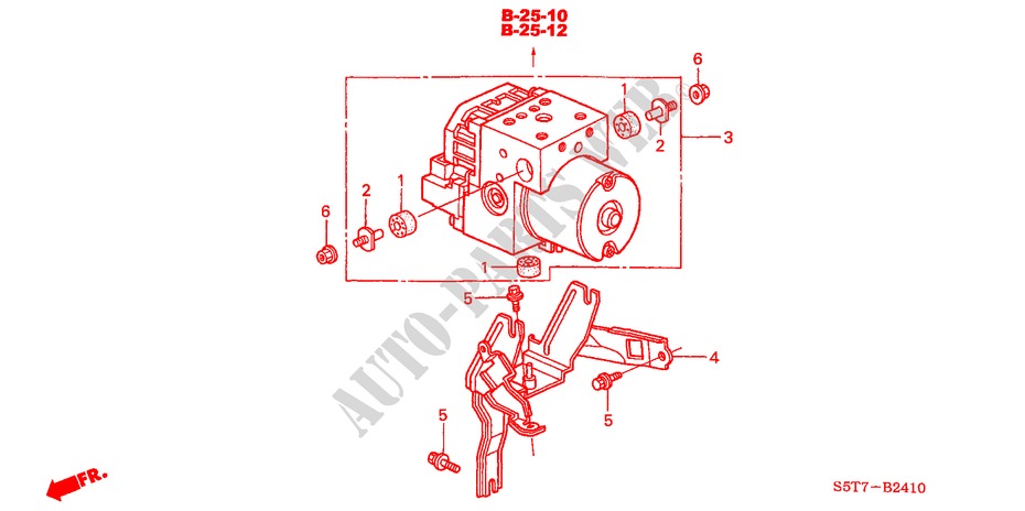 ABS MODULATOR (1) for Honda CIVIC 1.4 LS 3 Doors 5 speed manual 2005
