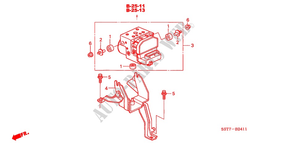 ABS MODULATOR (2) for Honda CIVIC TYPE R 3 Doors 6 speed manual 2005