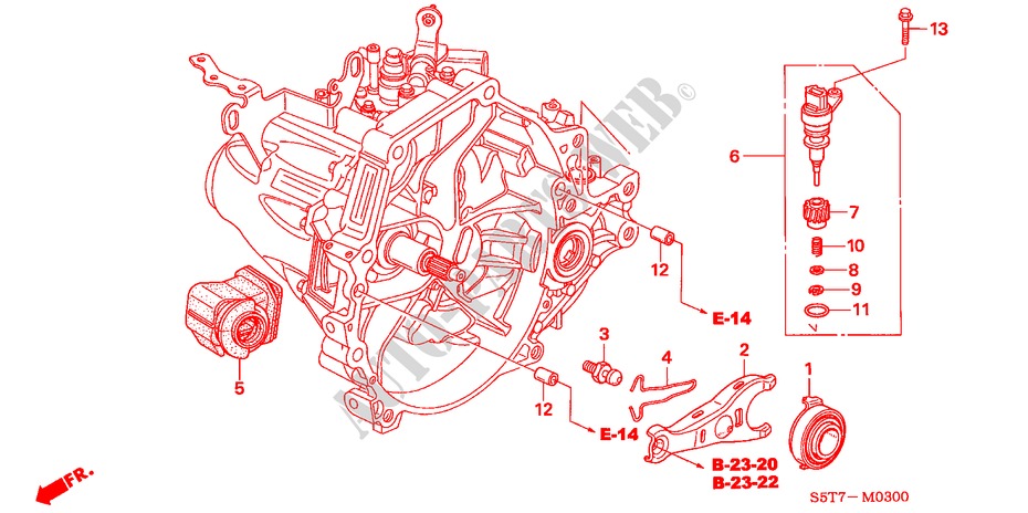 CLUTCH RELEASE (1.4L/1.6L) for Honda CIVIC 1.4 LS 3 Doors 5 speed manual 2005