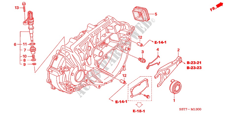 CLUTCH RELEASE (TYPE R) for Honda CIVIC TYPE R     PREMIUM 3 Doors 6 speed manual 2005