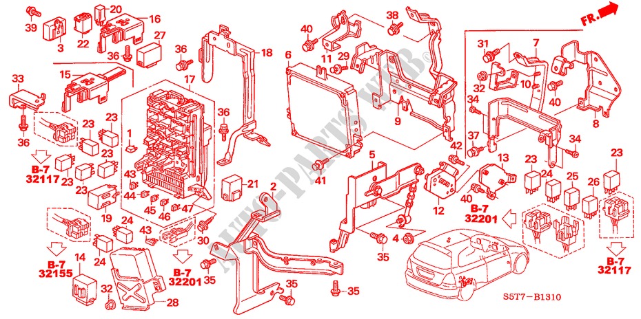 CONTROL UNIT (CABIN) (LH) for Honda CIVIC 1.6 SPORT 3 Doors 5 speed manual 2005