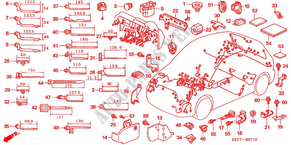 HARNESS BAND/BRACKET (LH) for Honda CIVIC 1.4 LS 3 Doors 5 speed manual 2005