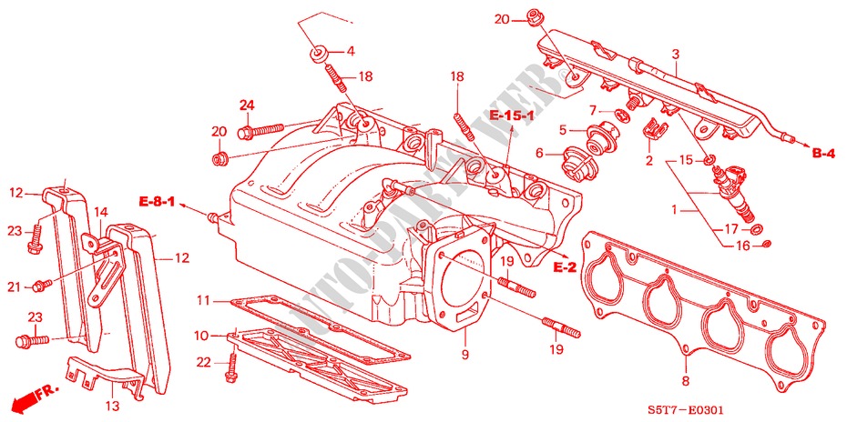 INTAKE MANIFOLD (TYPE R) for Honda CIVIC TYPE R     PREMIUM 3 Doors 6 speed manual 2005