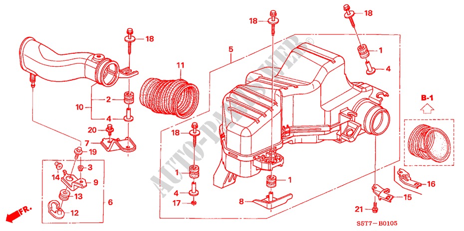 RESONATOR CHAMBER (1.4L/1.6L) for Honda CIVIC 1.6 SPORT 3 Doors 5 speed manual 2005