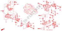 ENGINE MOUNTS (DIESEL) for Honda CIVIC 1.7LS 5 Doors 5 speed manual 2002