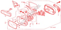 MIRROR (REMOTE CONTROL) (2) for Honda CIVIC 2.0 5 Doors 5 speed manual 2004