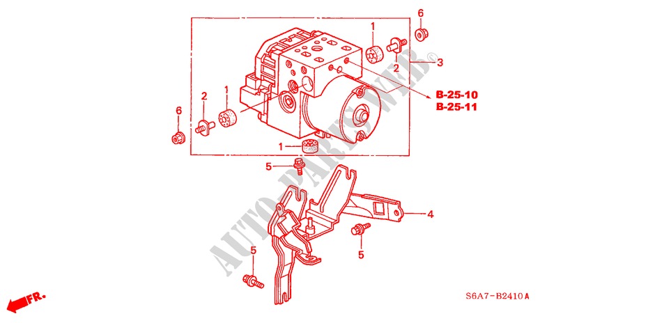 ABS MODULATOR (1.4L/1.5L/1.6L/1.7L) for Honda CIVIC 1.6LS 5 Doors 5 speed manual 2001