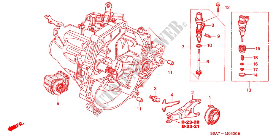 CLUTCH RELEASE (1.4L/1.5L/1.6L/1.7L) for Honda CIVIC 1.6S 5 Doors 5 speed manual 2003
