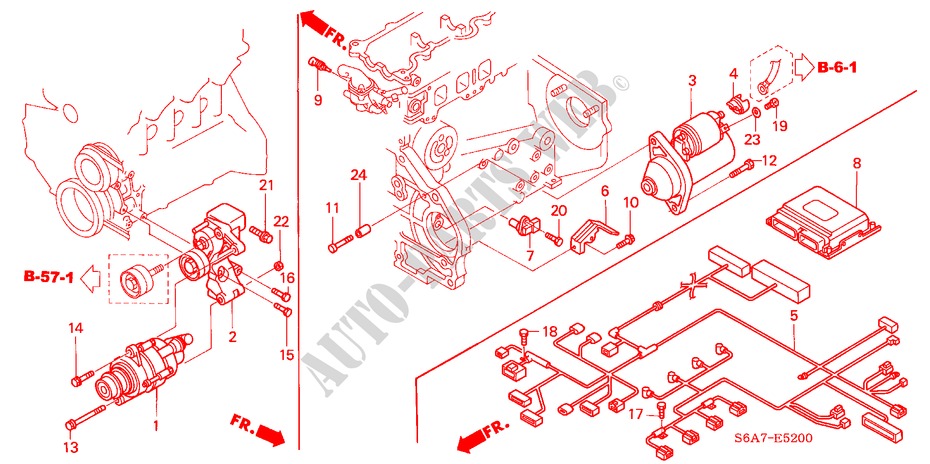 ENGINE ELECTRICAL (DIESEL ) for Honda CIVIC 1.7S 5 Doors 5 speed manual 2004