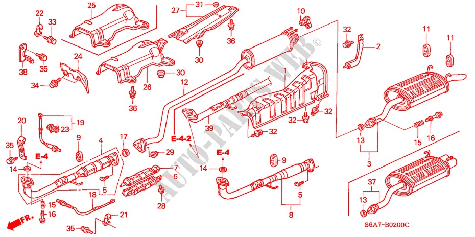 EXHAUST PIPE (1.4L/1.5L/1 .6L/1.7L) for Honda CIVIC 1.6LS 5 Doors 5 speed manual 2002