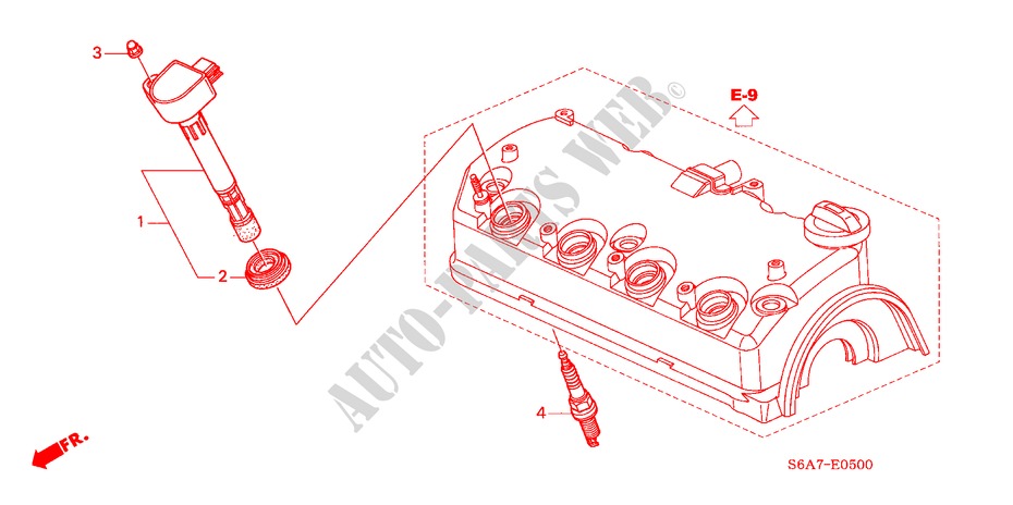 IGNITION COIL (1.4L/1.5L/ 1.6L/1.7L) for Honda CIVIC 1.6LS 5 Doors 5 speed manual 2001