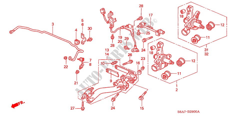 REAR LOWER ARM for Honda CIVIC 1.6LS 5 Doors 5 speed manual 2001