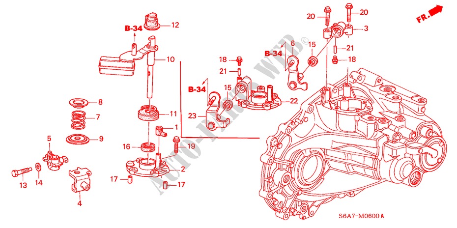 SHIFT ROD/SHIFT HOLDER (1.4L/1.5L/1.6L/1.7L) for Honda CIVIC 1.6S 5 Doors 5 speed manual 2003