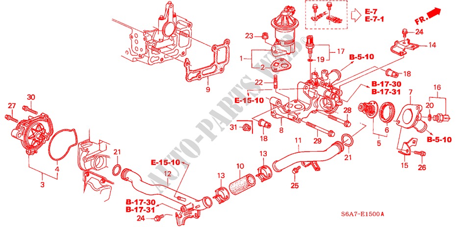 WATER PUMP/SENSOR (1.4L/1 .5L/1.6L/1.7L) for Honda CIVIC 1.6LS 5 Doors 5 speed manual 2003