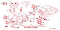 EMBLEMS/CAUTION LABELS for Honda CIVIC 1.4LS 5 Doors 4 speed automatic 2005