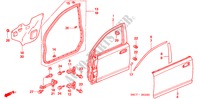 FRONT DOOR PANELS for Honda CIVIC 1.7S 5 Doors 5 speed manual 2005