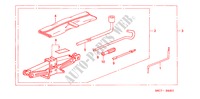 TOOLS/JACK (2) for Honda CIVIC 1.4S 5 Doors 5 speed manual 2005