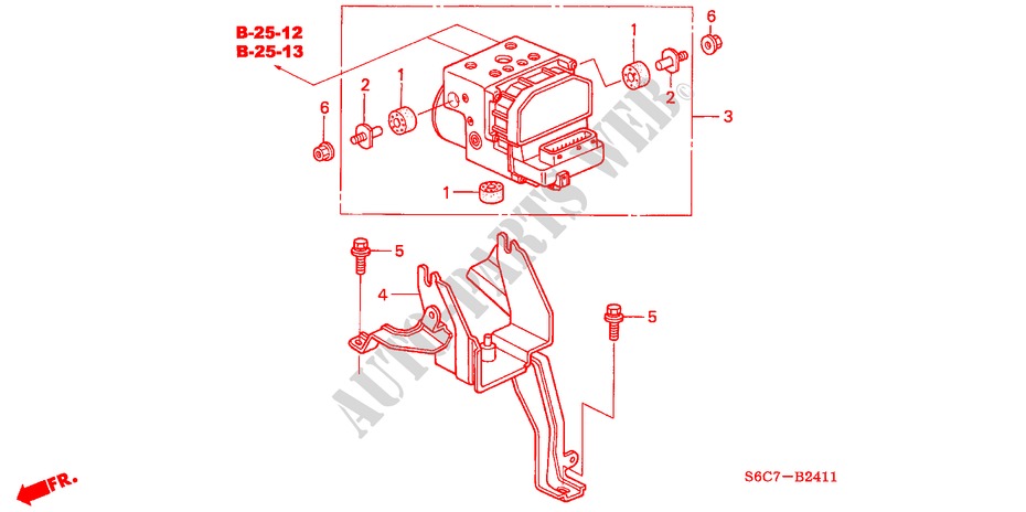 ABS MODULATOR (DIESEL) (2 .0L) for Honda CIVIC 1.7SE 5 Doors 5 speed manual 2005