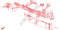 POWER STEERING GEAR BOX (HPS) (LH) for Honda STREAM 2.0SI 5 Doors 5 speed manual 2003