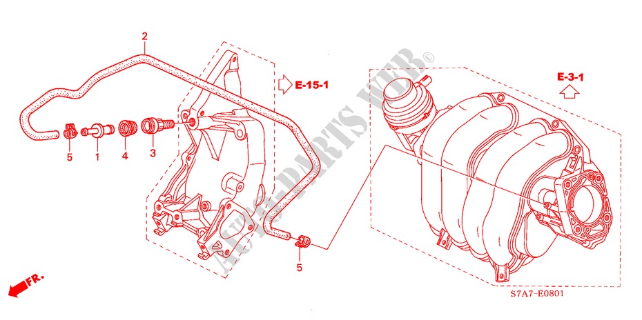 BREATHER TUBE (2.0L) for Honda STREAM 2.0ES 5 Doors 5 speed manual 2001