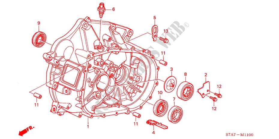 CLUTCH CASE (2.0L) for Honda STREAM 2.0ES 5 Doors 5 speed manual 2001