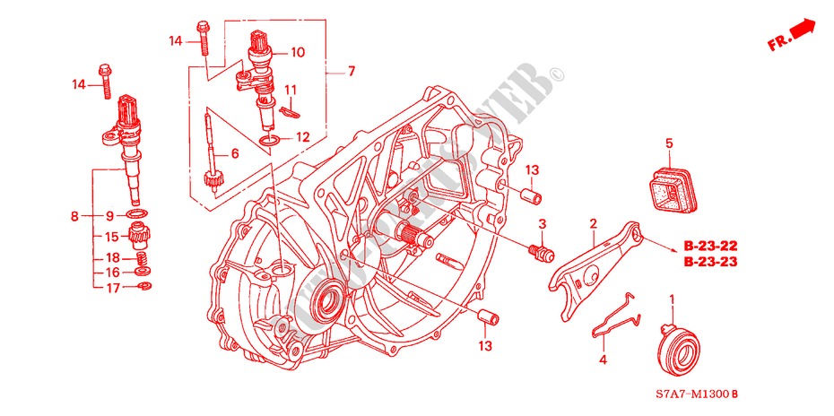 CLUTCH RELEASE (2.0L) for Honda STREAM 2.0ES 5 Doors 5 speed manual 2001