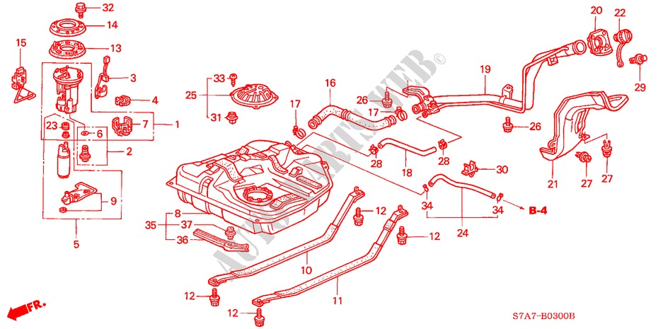 FUEL TANK (1) for Honda STREAM 1.7ES 5 Doors 5 speed manual 2001