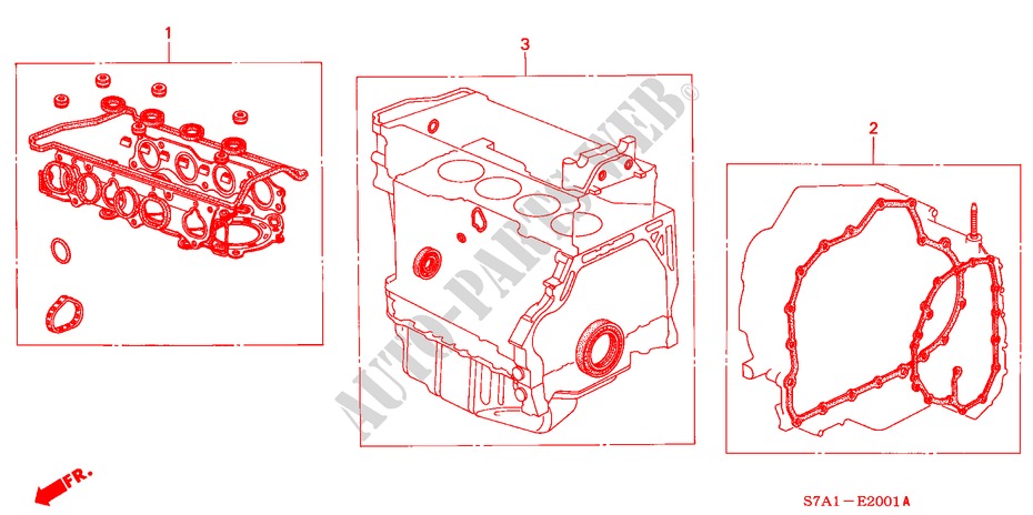 GASKET KIT (2.0L) for Honda STREAM 2.0ES 5 Doors 5 speed manual 2001