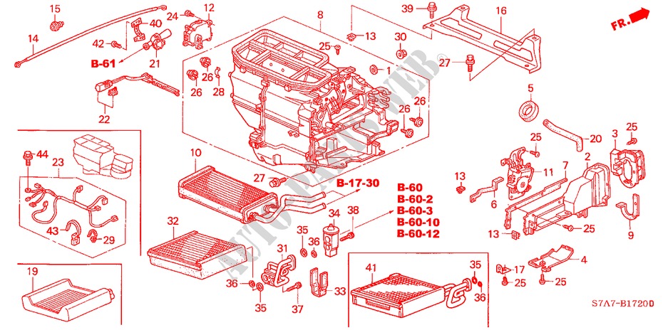 HEATER UNIT (LH) for Honda STREAM 1.7ES 5 Doors 5 speed manual 2001