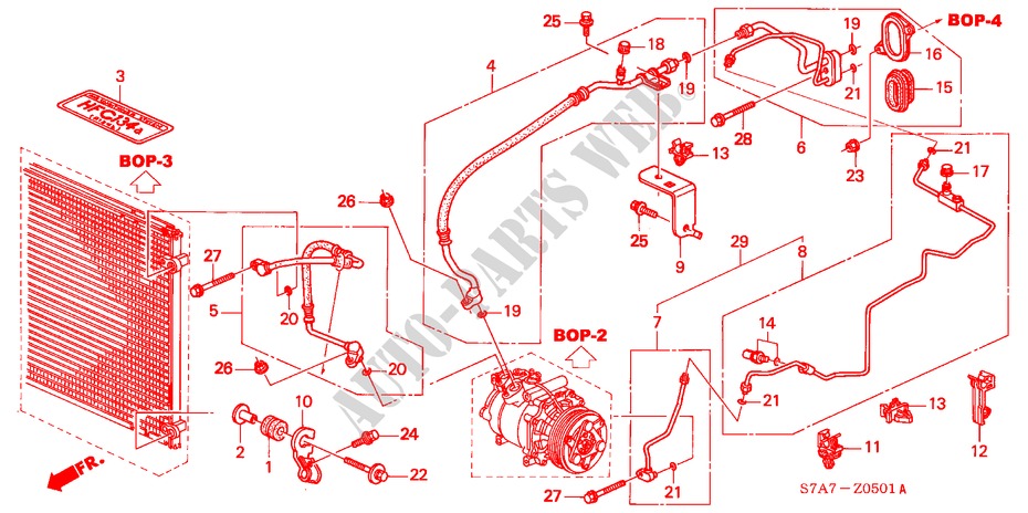 HOSES/PIPES (RH) (SINGLE) (1.7L) for Honda STREAM 1.7S 5 Doors 5 speed manual 2001