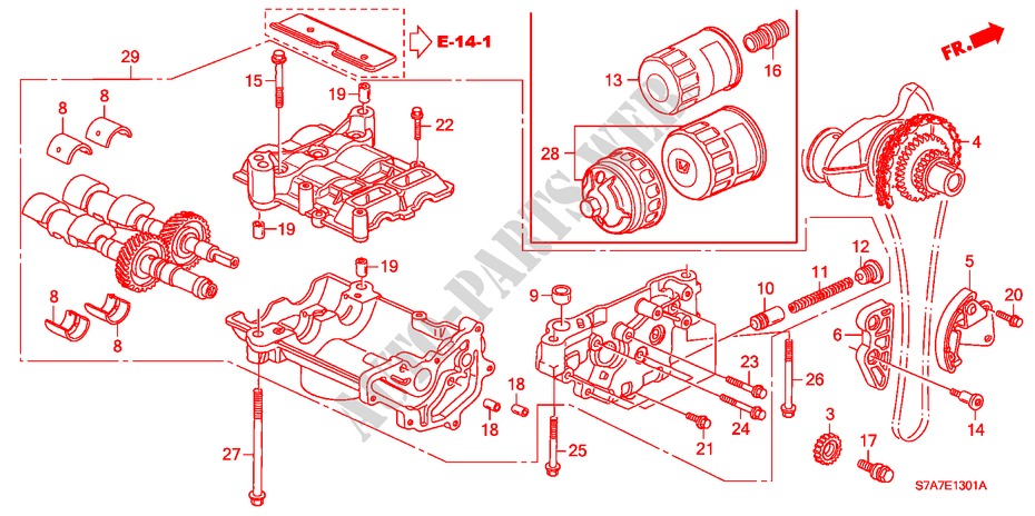 OIL PUMP/OIL STRAINER (2.0L) for Honda STREAM 2.0ES 5 Doors 5 speed manual 2001