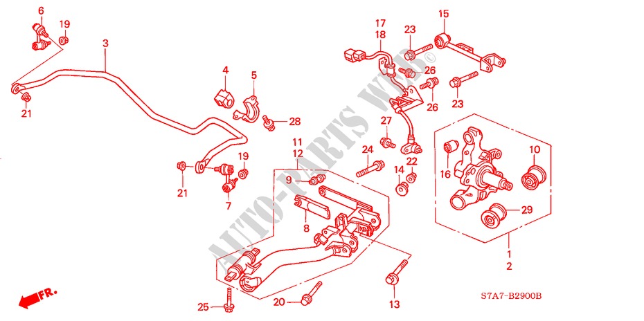 REAR LOWER ARM for Honda STREAM 1.7ES 5 Doors 5 speed manual 2001
