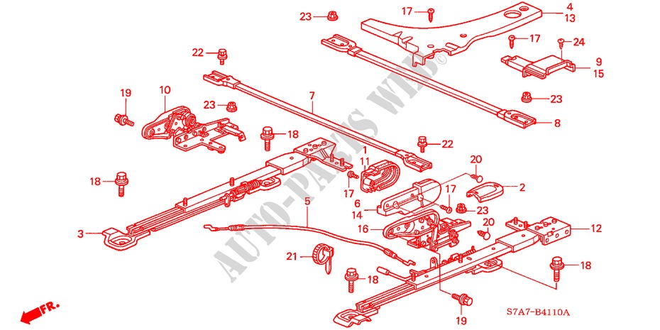 REAR SEAT COMPONENTS for Honda STREAM 1.7ES 5 Doors 5 speed manual 2001