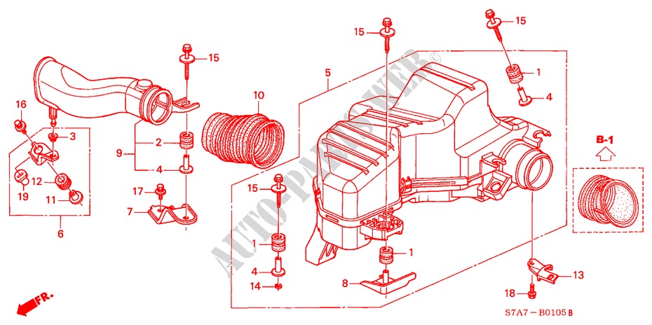 RESONATOR CHAMBER (1.7L) for Honda STREAM 1.7ES 5 Doors 5 speed manual 2001