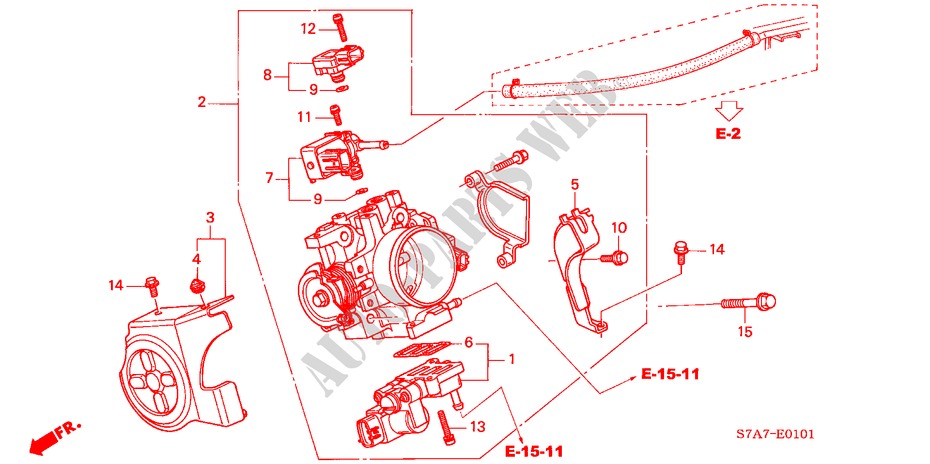 THROTTLE BODY (2.0L) for Honda STREAM 2.0ES 5 Doors 5 speed manual 2001