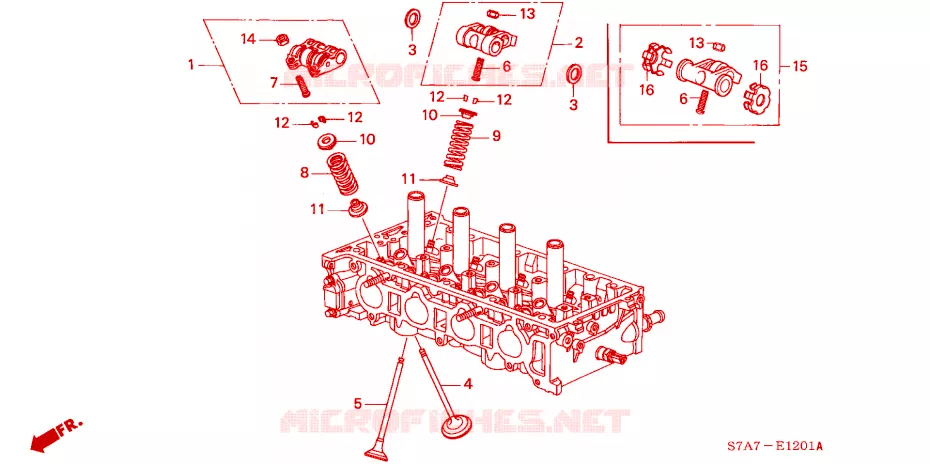 VALVE/ROCKER ARM (2.0L) Honda  STREAM 2004 2.0 ES 5 speed automatic 