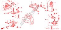 ENGINE MOUNTS (1.7L) for Honda STREAM ES 5 Doors 5 speed manual 2005