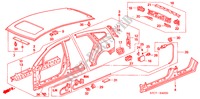 OUTER PANELS/REAR PANEL for Honda STREAM SE 5 Doors 5 speed manual 2005