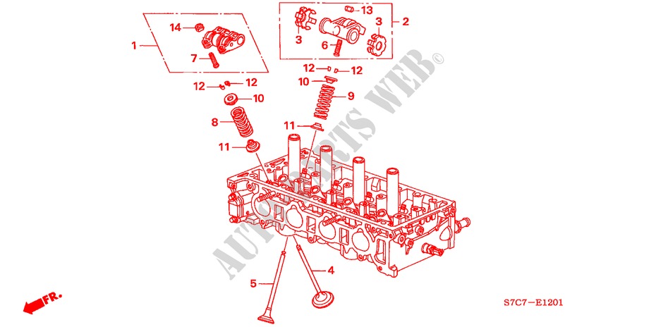 VALVE/ROCKER ARM (2.0L) for Honda STREAM SE-L 5 Doors 5 speed manual 2005